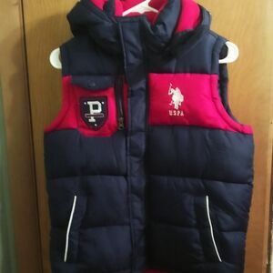 U.S. Polo Assn. Red and Black Puffer Vest